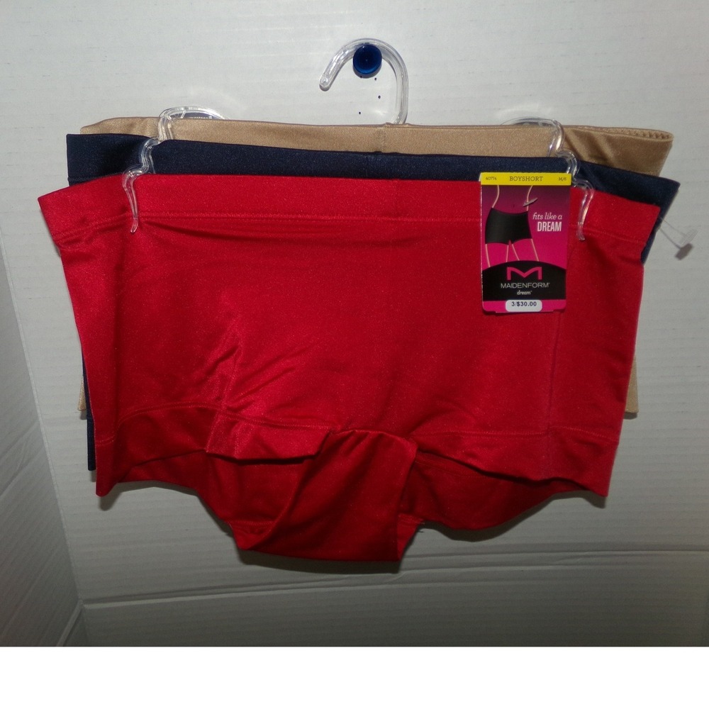 Maidenform Dream Boyshort Panties 3 Pack Size Med (6) NWT